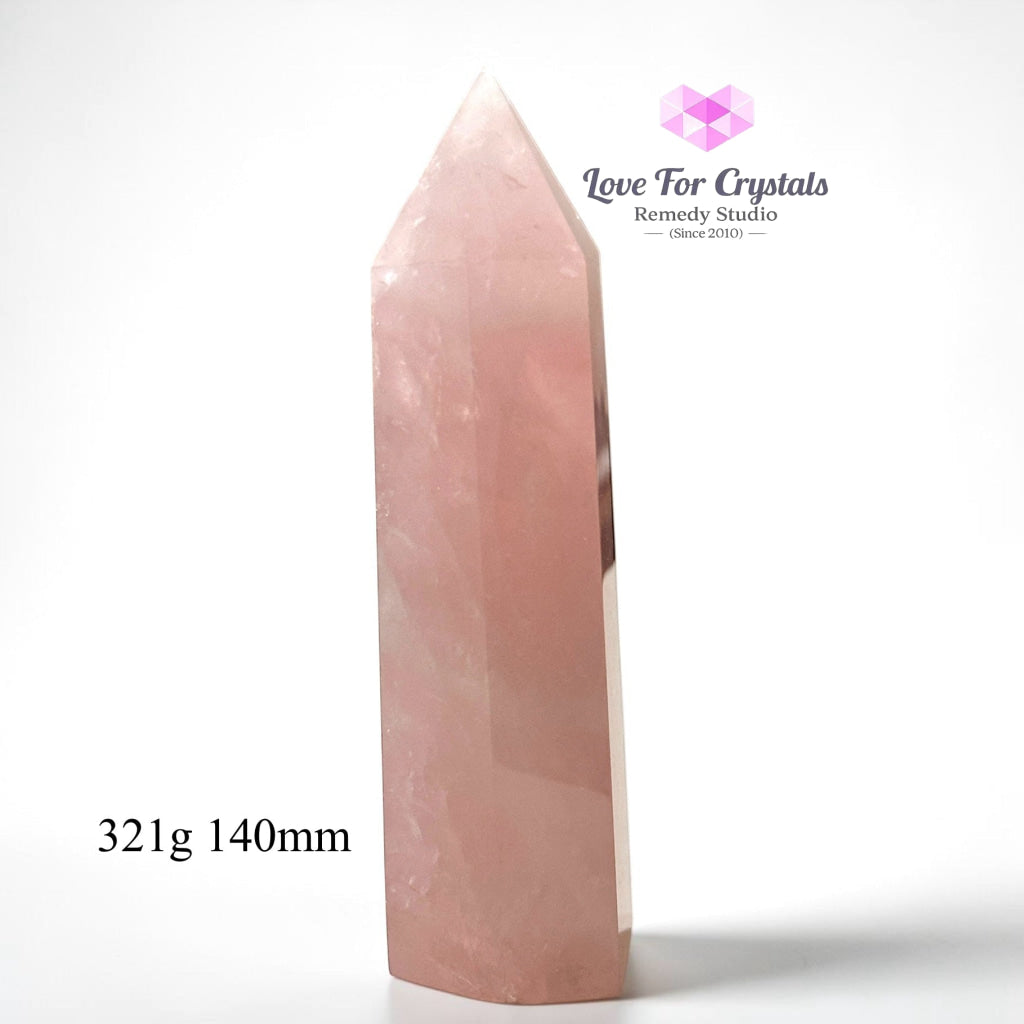 Rose Quartz Tower Anchor Point (Brazil) - 321g 140mm - Rose quartz
