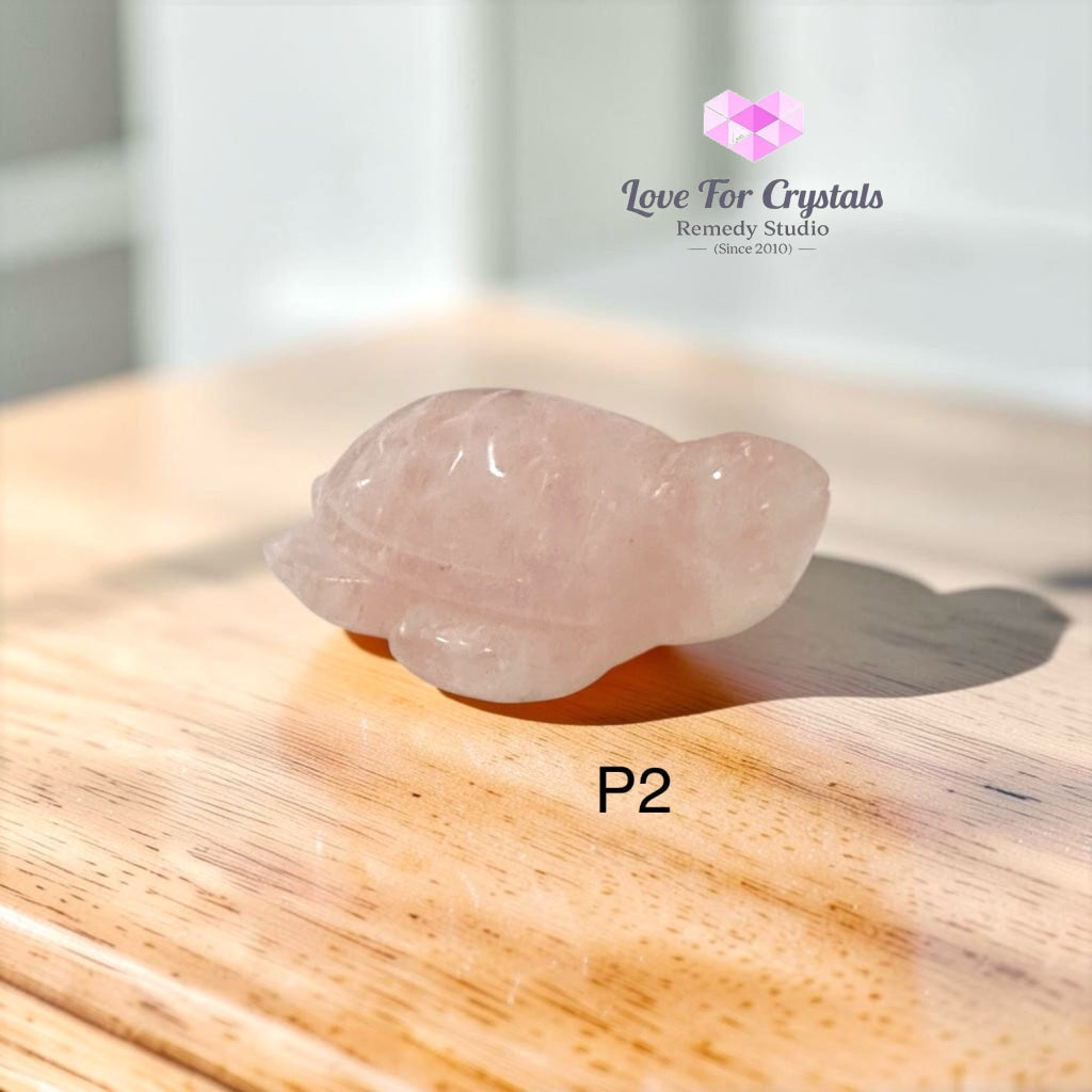 Rose Quartz Turtle 100mm - Photo 2 - Carving crystal
