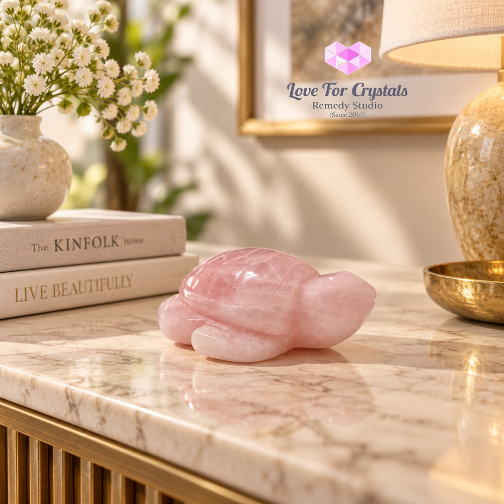 Rose Quartz Turtle 100mm - Photo 1 - Carving crystal