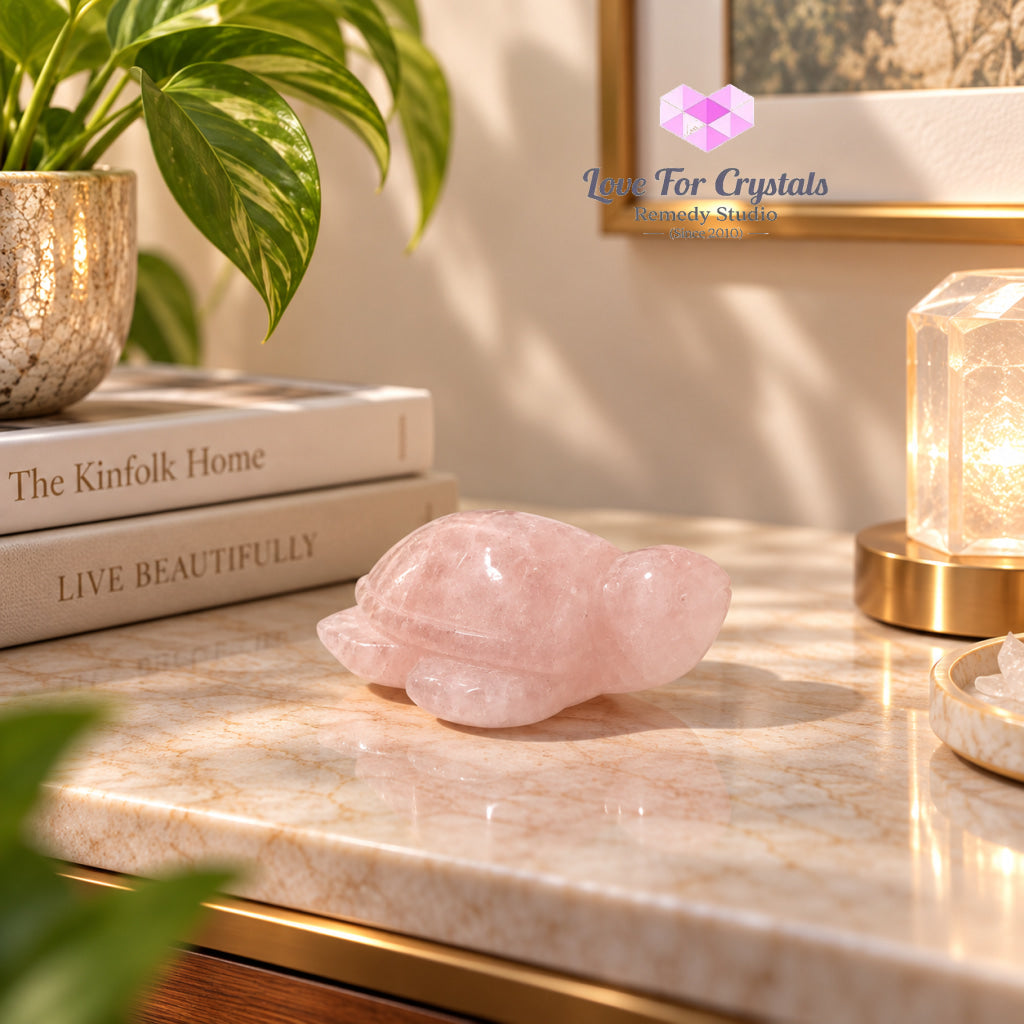 Rose Quartz Turtle 100mm - Photo 2 - Carving crystal