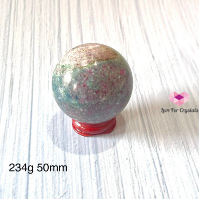Ruby In Blue Zoisite Sphere (Tanzania) Rare! 234G 50Mm Crystal Spheres