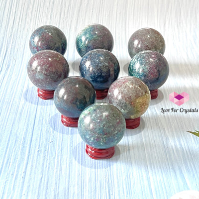 Ruby In Blue Zoisite Sphere (Tanzania) Rare! Crystal Spheres