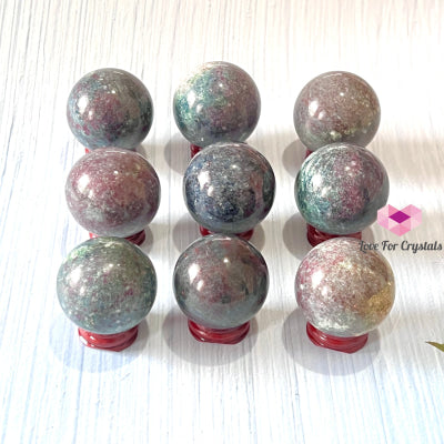 Ruby In Blue Zoisite Sphere (Tanzania) Rare! Crystal Spheres
