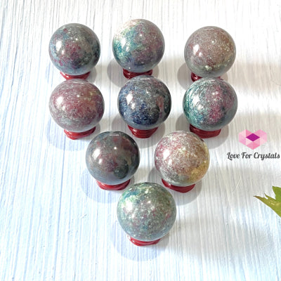 Ruby In Blue Zoisite Sphere (Tanzania) Rare! Crystal Spheres