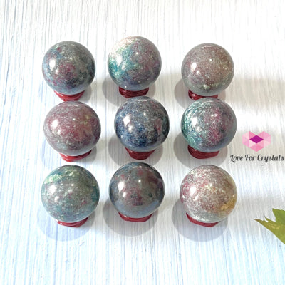 Ruby In Blue Zoisite Sphere (Tanzania) Rare! Crystal Spheres