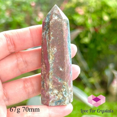 Ruby In Kyanite Tower Points 67G 70Mm Polished Crystals