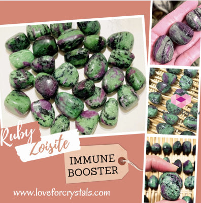 Ruby Zoisite Tumbled (Tanzania) Per Piece 20-25Mm Stones