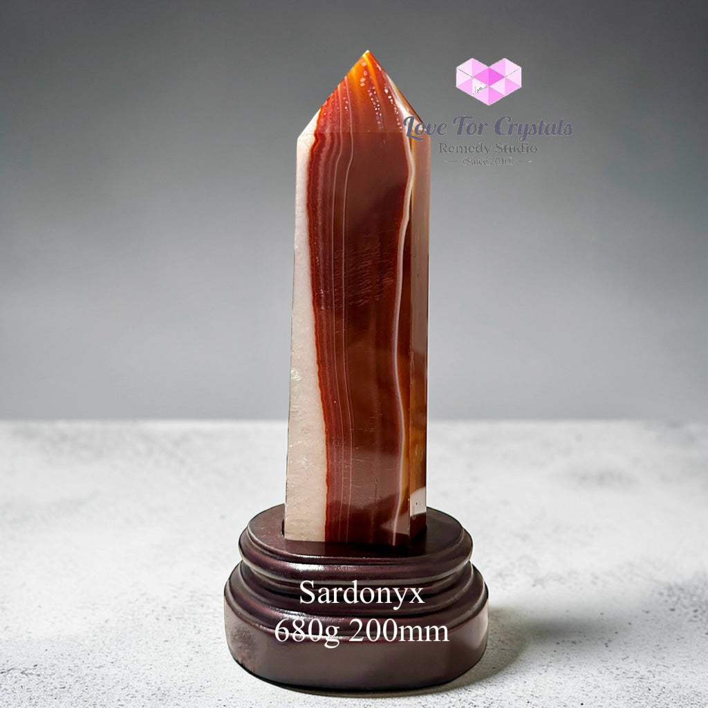 Sardonyx Anchor Tower Pointer (Encoded & Activated) 680g 200mm Crystal point