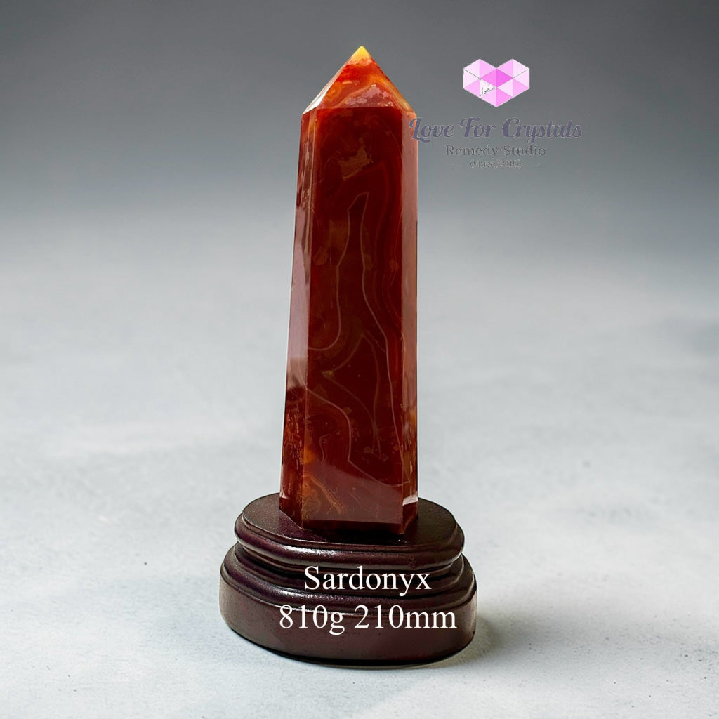 Sardonyx Anchor Tower Pointer (Encoded & Activated) 810g 210mm Crystal point