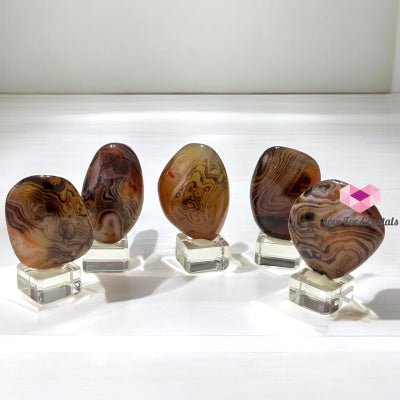 Sardonyx Freeform on Acrylic Stand 45-50mm (Stability – Strength – Nature’s Sacred Art) Pre-coded & Activated Sardonyx