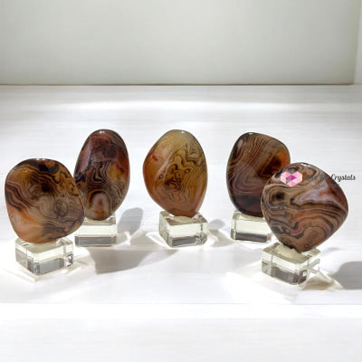 Sardonyx Freeform on Acrylic Stand 45-50mm (Stability – Strength – Nature’s Sacred Art) Pre-coded & Activated Sardonyx