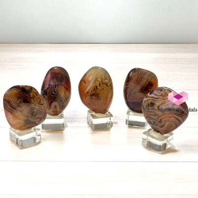 Sardonyx Freeform on Acrylic Stand 45-50mm (Stability – Strength – Nature’s Sacred Art) Pre-coded & Activated Sardonyx