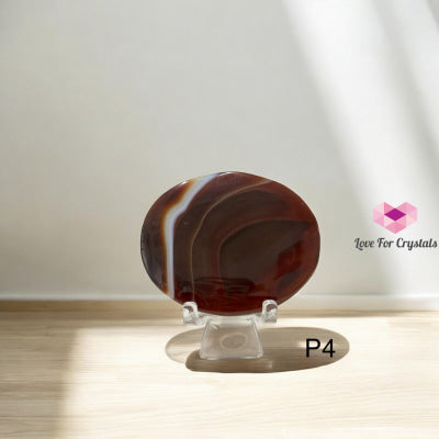 Sardonyx Palm Stone with Acrylic Stand 60mm (Strength – Grounded Confidence) Pre-coded & Activated Photo 4 Sardonyx