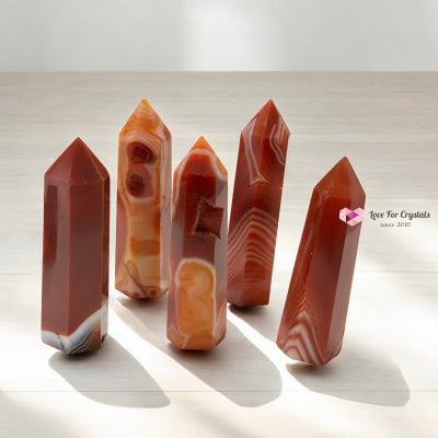 Sardonyx Tower Points 80mm (Courage – Discipline – Energized Stability) Pre-coded & Activated Sardonyx