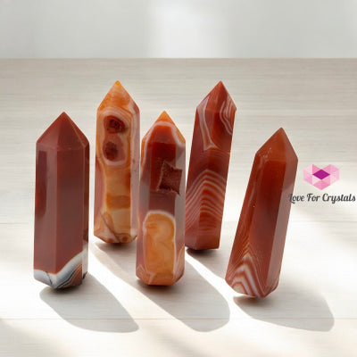 Sardonyx Tower Points 80mm (Courage – Discipline – Energized Stability) Pre-coded & Activated Sardonyx