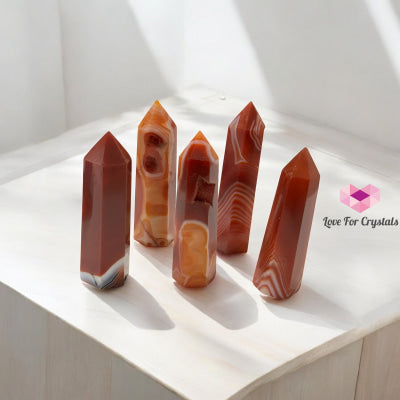 Sardonyx Tower Points 80mm (Courage – Discipline – Energized Stability) Pre-coded & Activated Sardonyx