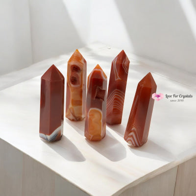 Sardonyx Tower Points 80mm (Courage – Discipline – Energized Stability) Pre-coded & Activated Sardonyx
