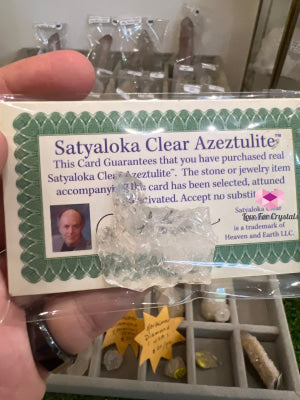 Satyaloka Clear Azeztulite Crystal 15mm per piece Raw Stones