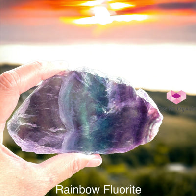 Scenic Crystal Slabs Rainbow Fluorite 115Mm