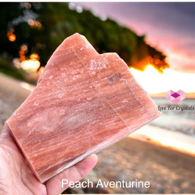Scenic Crystal Slabs Peach Aventurine 120Mm