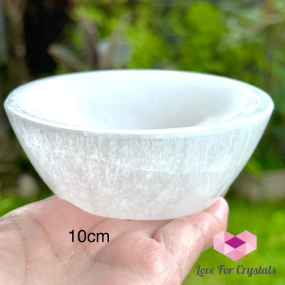 Selenite 10Cm Cleansing/Charging Bowl (Morocco) Carved Crystals