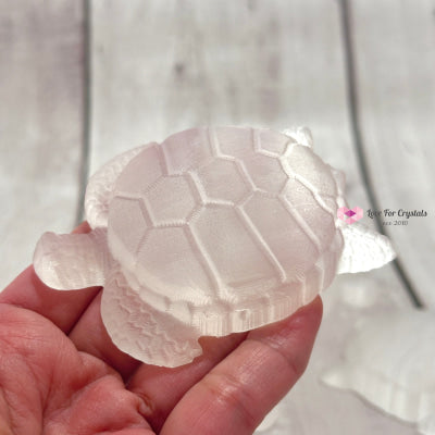 Selenite Carved Turtle 7Cm Crystals