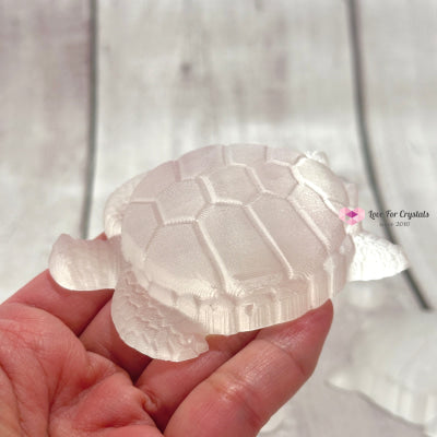 Selenite Carved Turtle 7Cm Crystals