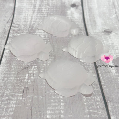 Selenite Carved Turtle 7Cm Crystals