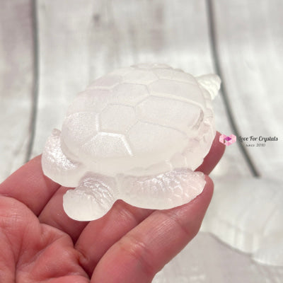 Selenite Carved Turtle 7Cm Crystals