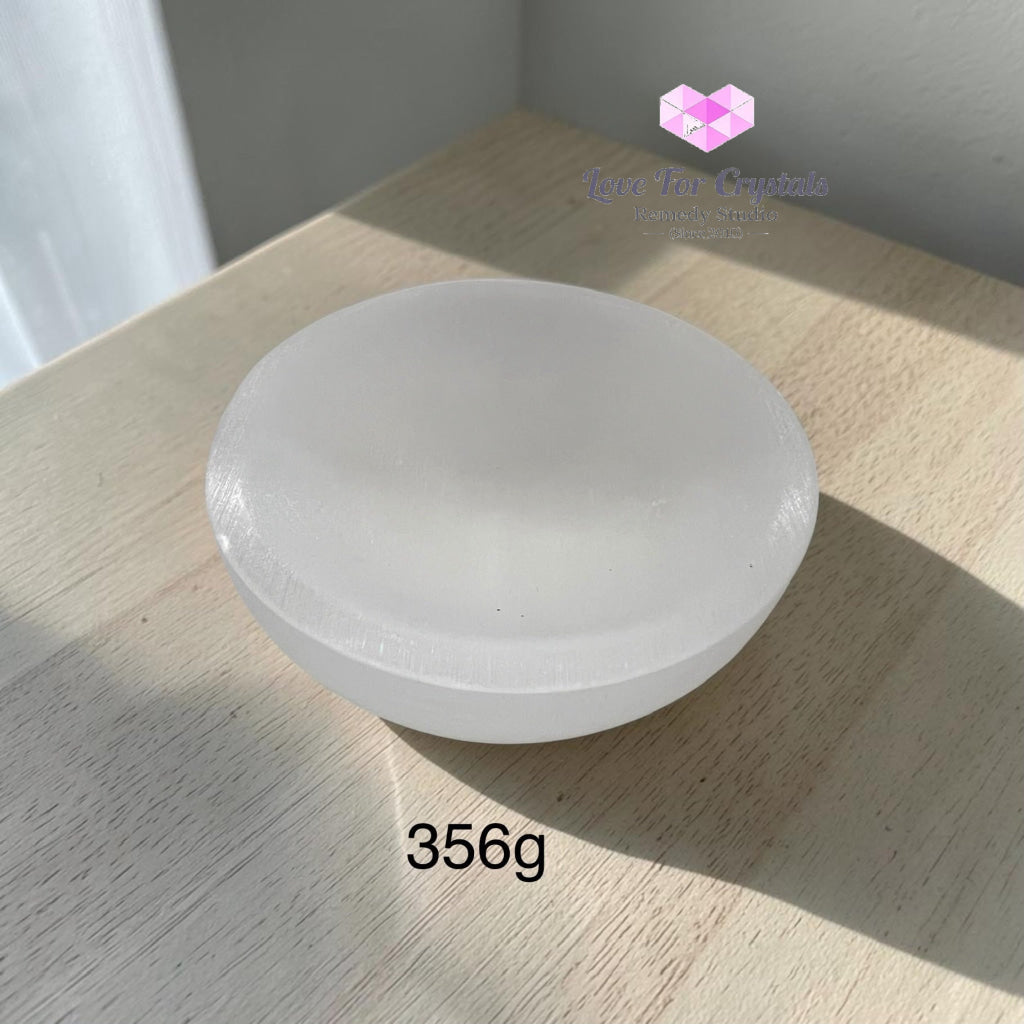 Selenite Cleansing/Charging Bowl 10cm (Morocco) Pre-coded & Activated - 356g 100mm - Selenite