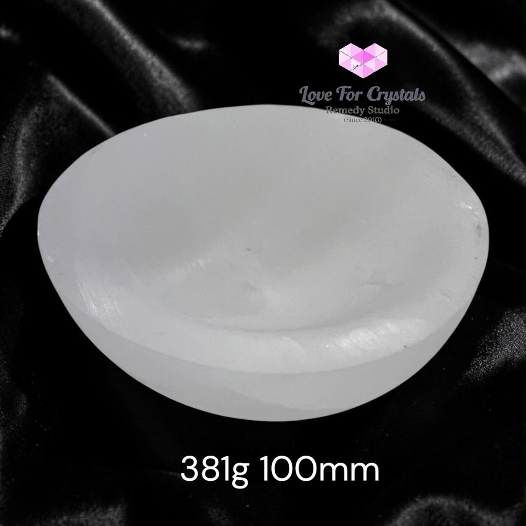 Selenite Cleansing/Charging Bowl 10cm (Morocco) Pre-coded & Activated - 381g - Selenite