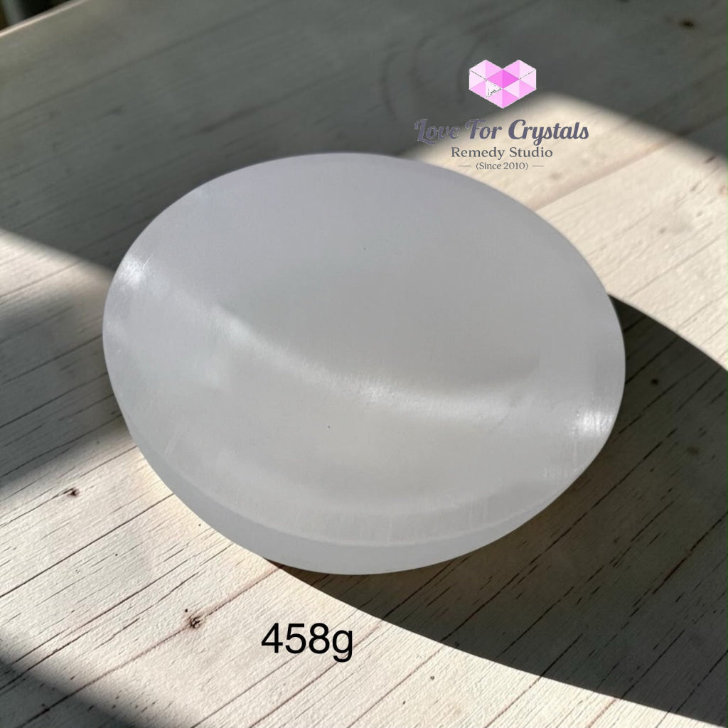 Selenite Cleansing/Charging Bowl 10cm (Morocco) Pre-coded & Activated - 458g 100mm - Selenite
