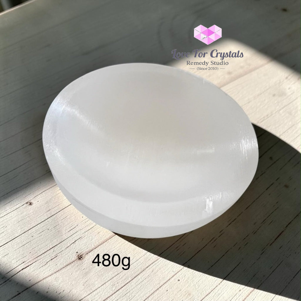 Selenite Cleansing/Charging Bowl 10cm (Morocco) Pre-coded & Activated - 480g 100mm - Selenite
