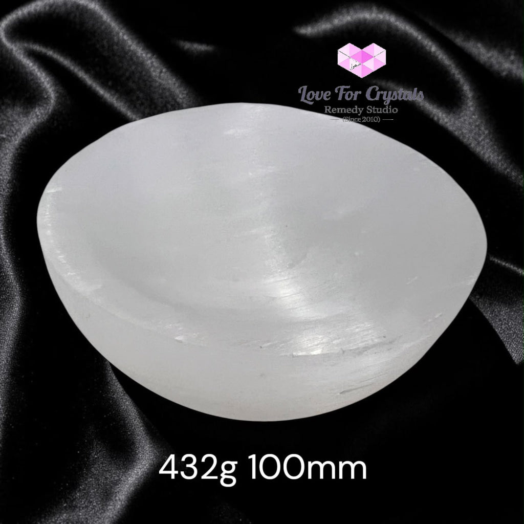 Selenite Cleansing/Charging Bowl 10cm (Morocco) Pre-coded & Activated - 432g - Selenite