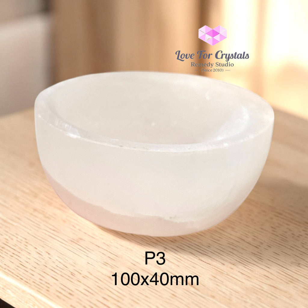 Selenite Cleansing/Charging Bowl 9-10cm (Morocco) Pre-coded & Activated - Selenite