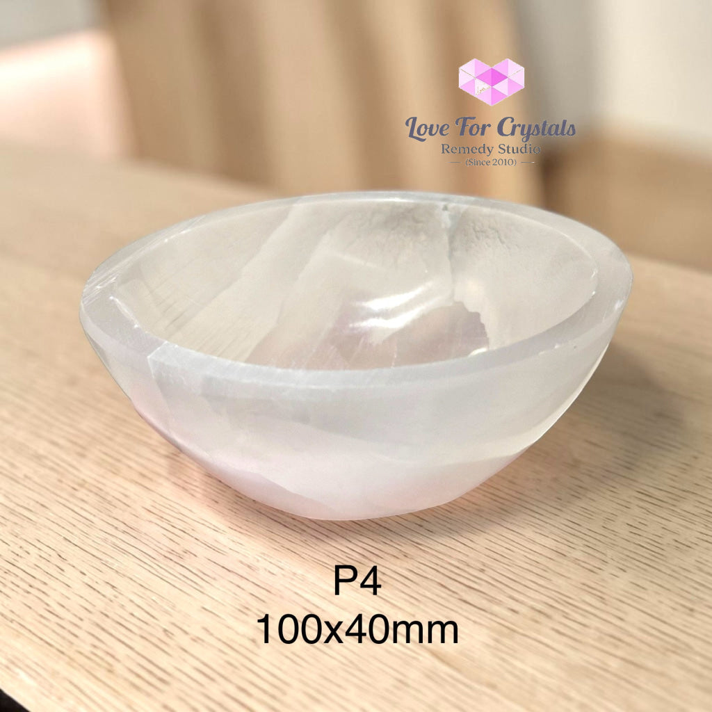 Selenite Cleansing/Charging Bowl 9-10cm (Morocco) Pre-coded & Activated - Selenite
