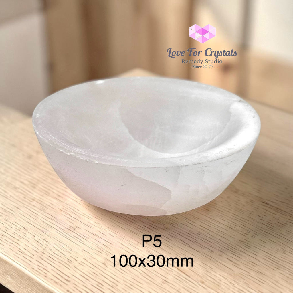 Selenite Cleansing/Charging Bowl 9-10cm (Morocco) Pre-coded & Activated - Selenite