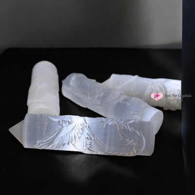 Selenite Dragon Tower (10cm) Morocco Light of the Ancients – Guardian of Clarity (Pre-coded Activated) 10 cm (random