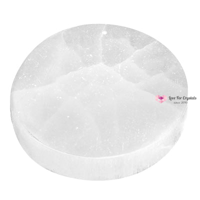 Selenite Round 4 Charging Plate Per Piece