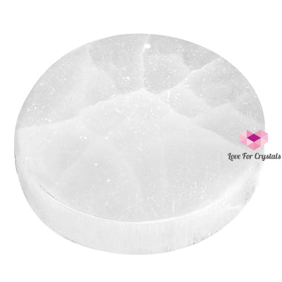 Selenite Round 4 Charging Plate Per Piece