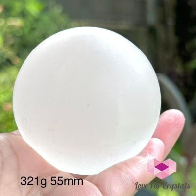Selenite Sphere (Morocco) 321G 55Mm Crystal Ball