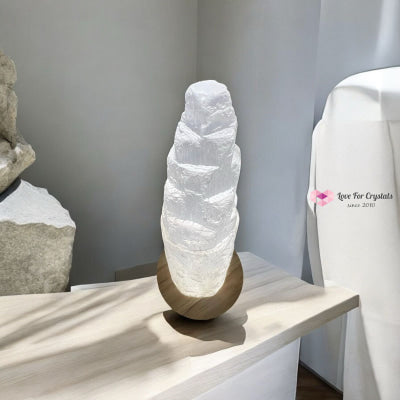 Selenite Tower with Lamp Base (15 cm) 15cm Random Piece Selenite