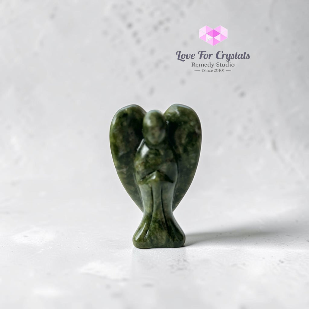 Serpentine Jade Angel 80mm (Archangel Raphael’s Blessings) - 80mm - Jade