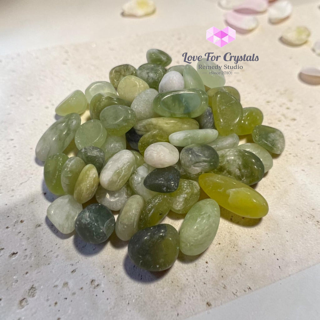Serpentine Jade Tumbled Chips 100g Pack (Prosperity • Protection • Harmony) - 100g Pack - Jade
