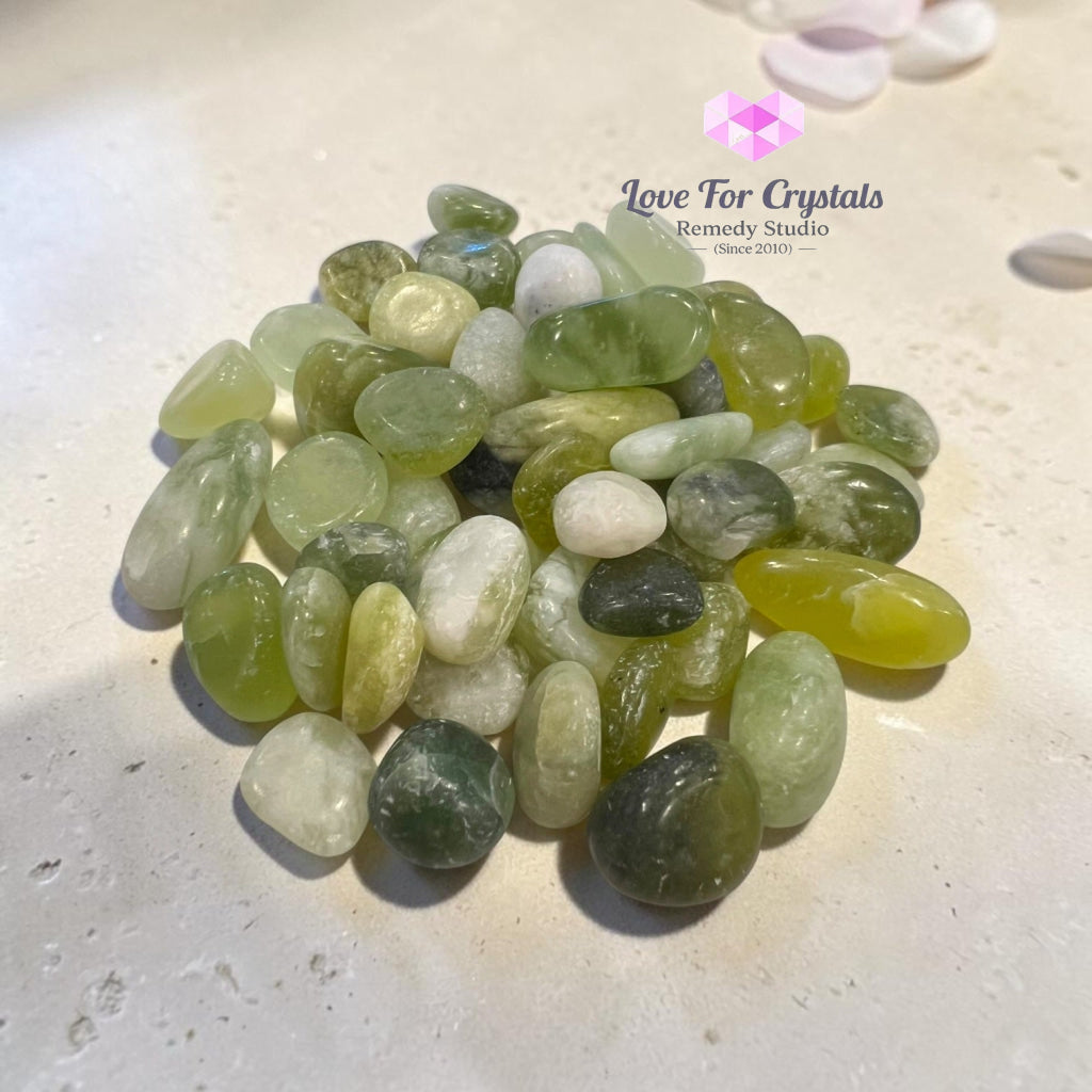 Serpentine Jade Tumbled Chips 100g Pack (Prosperity • Protection • Harmony) - 100g Pack - Jade