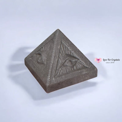 Shungite/Graphite Compounded Eye Pyramid 50mm (Protection • Gadget Cleansing) Pre-coded Activated 50mm Random Piece