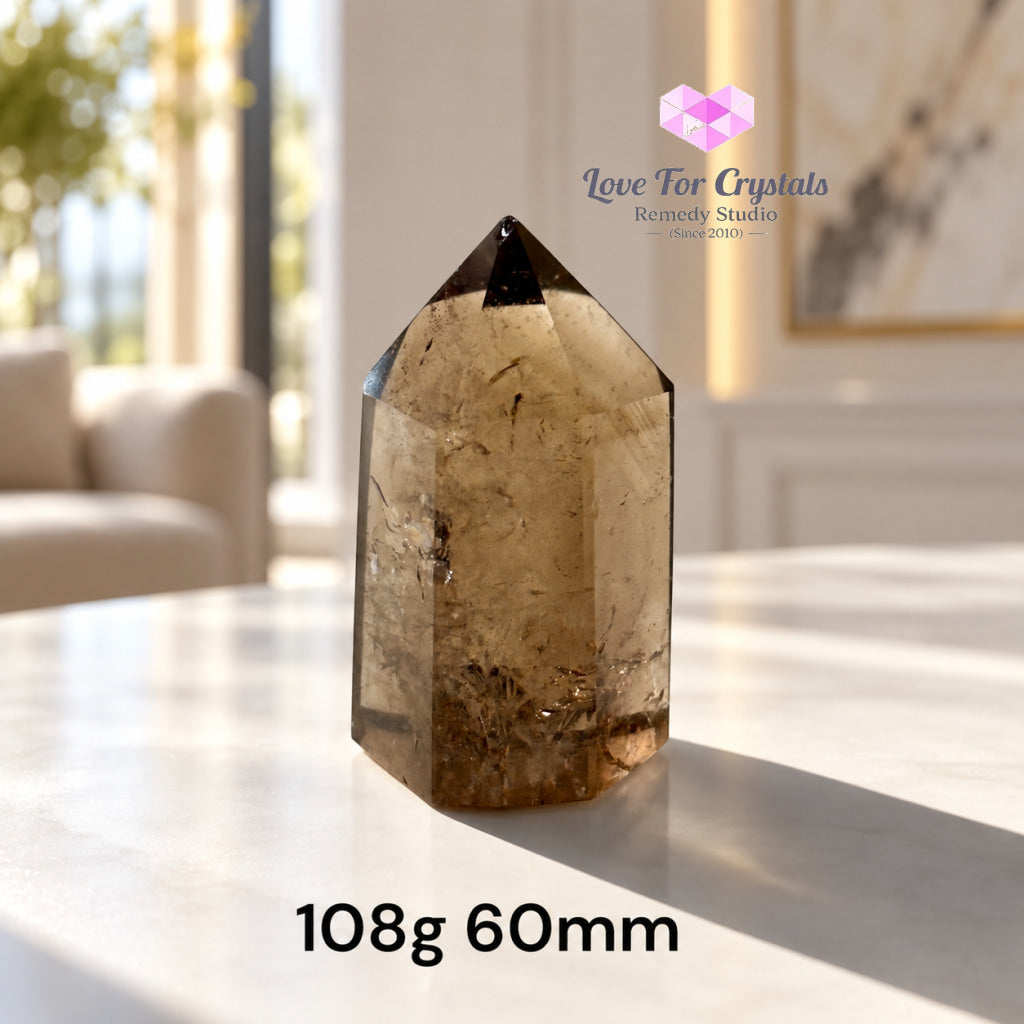 Smoky Quartz AAA Tower (Brazil) - 108g 60mm - Smoky quartz