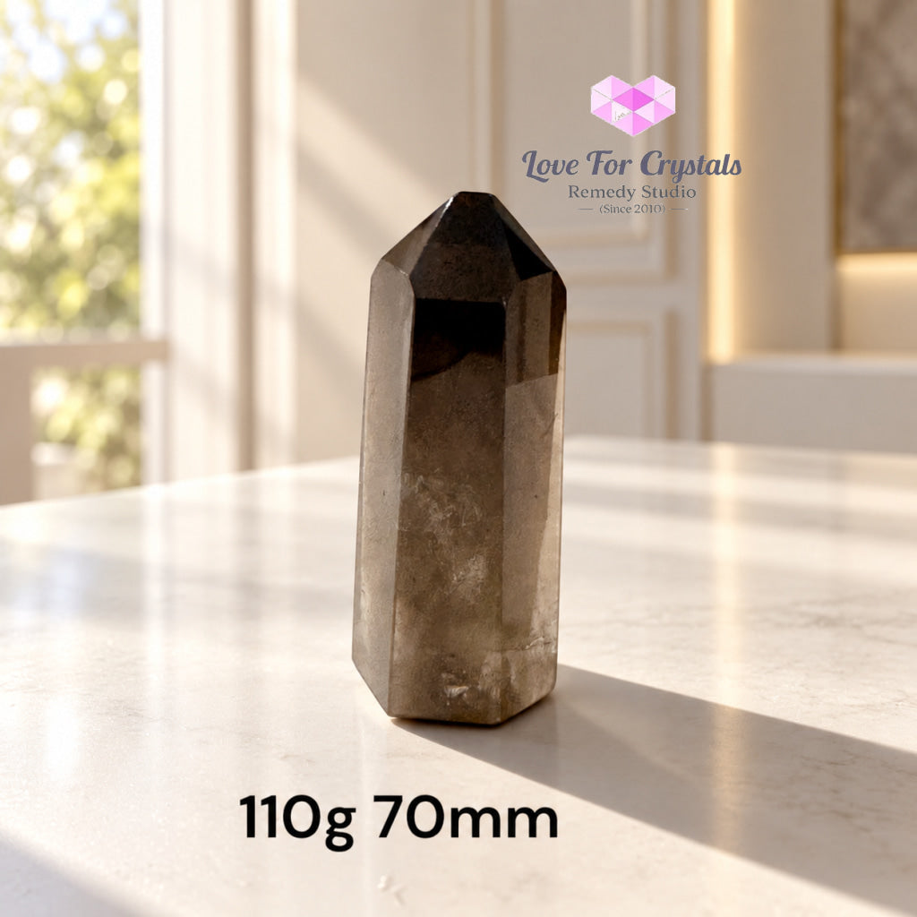 Smoky Quartz AAA Tower (Brazil) - 110g 70mm - Smoky quartz