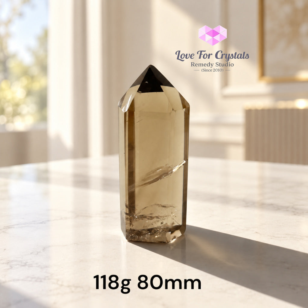 Smoky Quartz AAA Tower (Brazil) - 118g 80mm - Smoky quartz