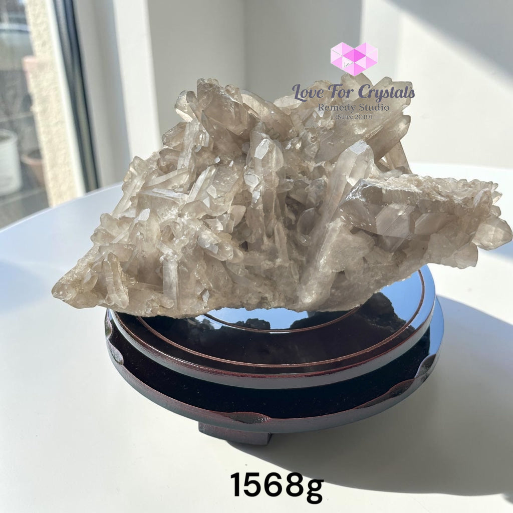 Smoky Quartz Cluster – Aura Repair (Brazil) - 1568g - Smoky quartz